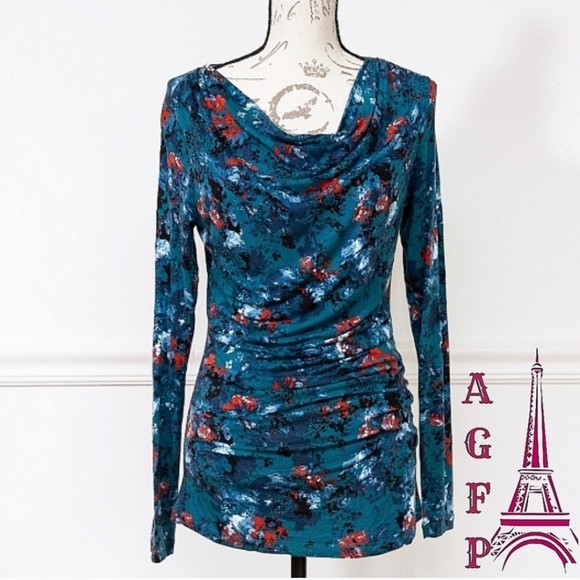 Adrianna Papell Tops - Adrianna Papell ⚫ cowl neck knit top, size L